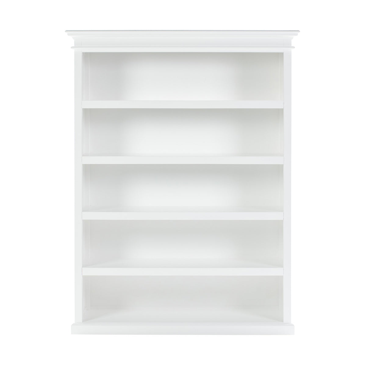 NovaSolo Halifax Bookcase with 5 Shelves, Classic White