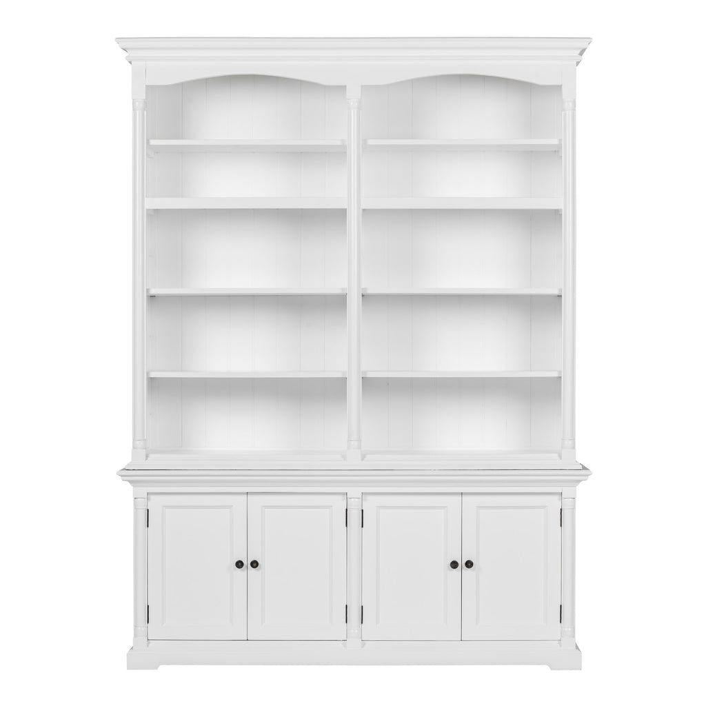 NovaSolo Provence Double-Bay Hutch Unit, Classic White