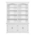 NovaSolo Provence Double-Bay Hutch Unit, Classic White