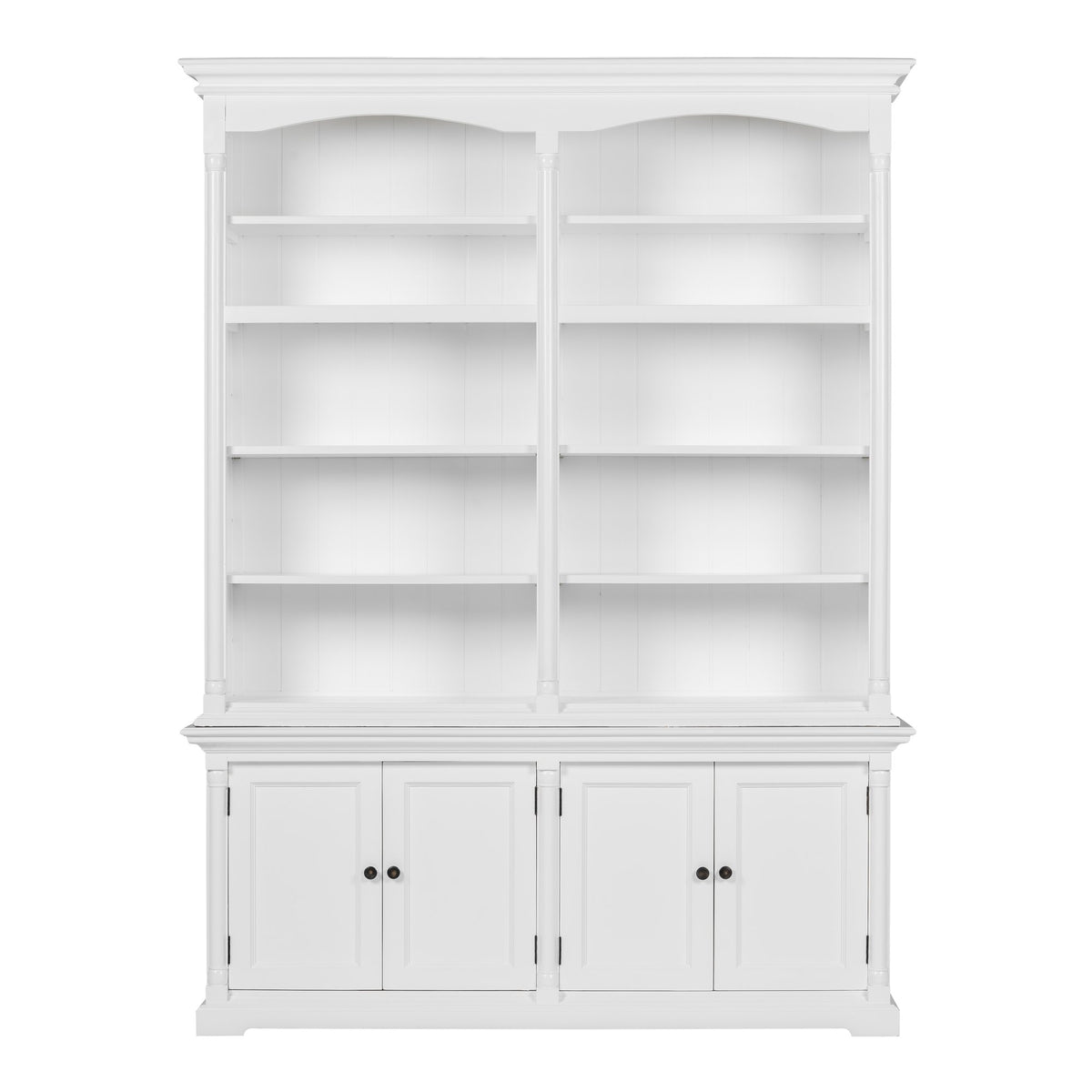 NovaSolo Provence Double-Bay Hutch Unit, Classic White