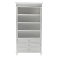 NovaSolo Skansen Bookcase with 3 Drawers, Classic White
