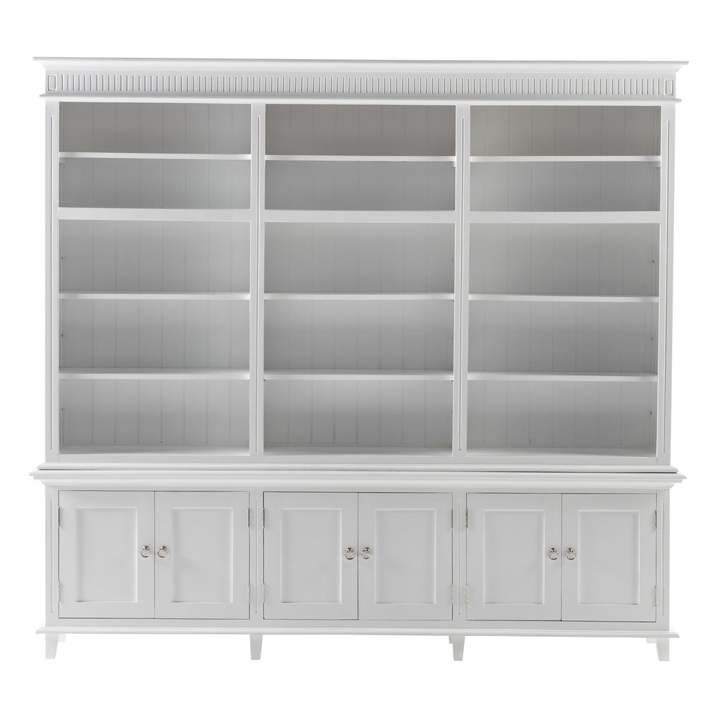 NovaSolo Skansen Triple-Bay Hutch Unit, Classic White