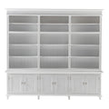 NovaSolo Skansen Triple-Bay Hutch Unit, Classic White