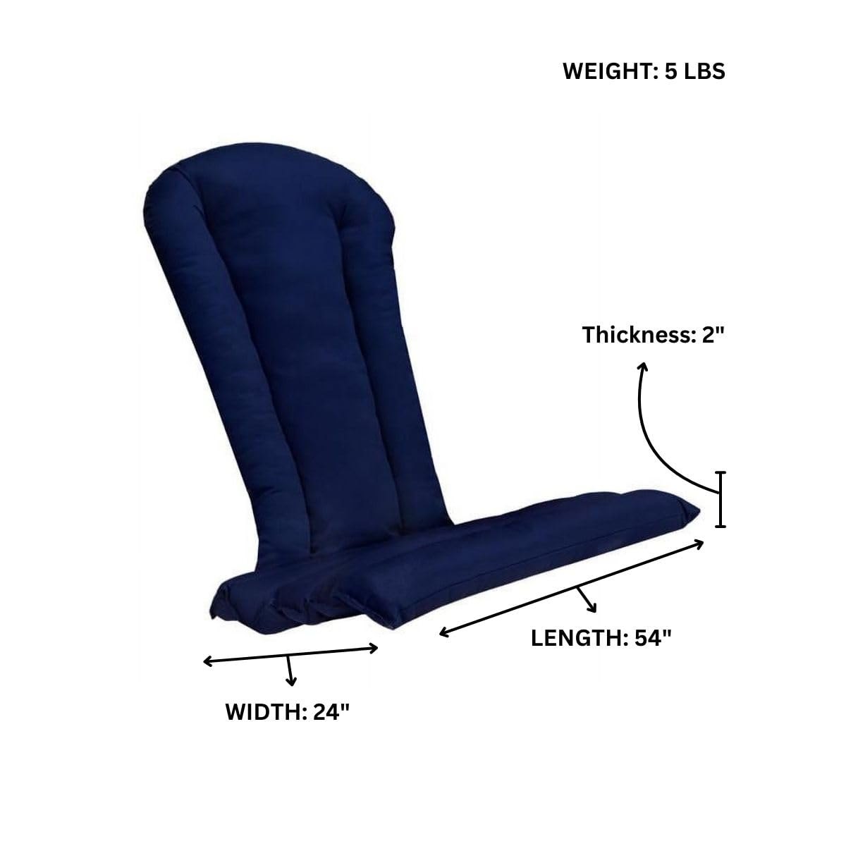 All Things Cedar Blue Adirondack Chair Cushion – view 2