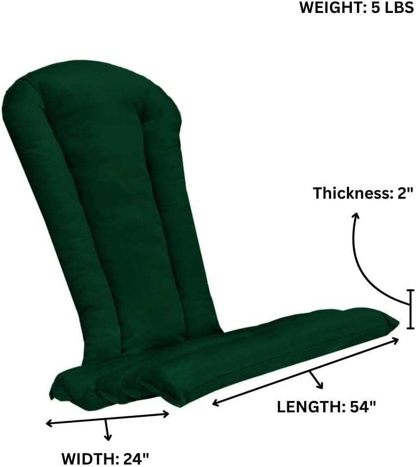 All Things Cedar Green Adirondack Chair Cushion – view 3