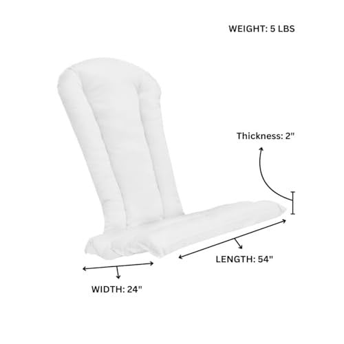 All Things Cedar White Adirondack Chair Cushion – view 4
