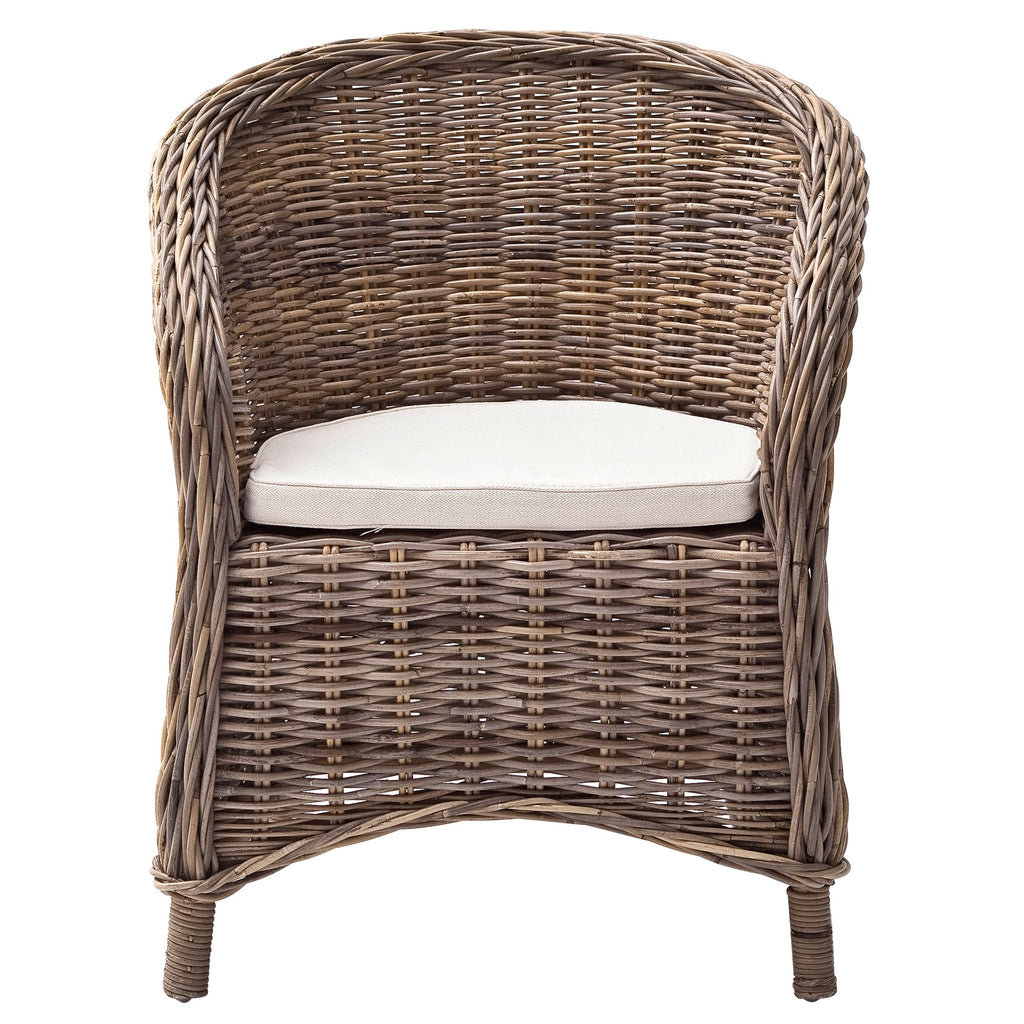NovaSolo Wickerworks Bonsun Armchair (Set of 2) Dining Chair, Natural