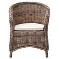 NovaSolo Wickerworks Bonsun Armchair (Set of 2) Dining Chair, Natural
