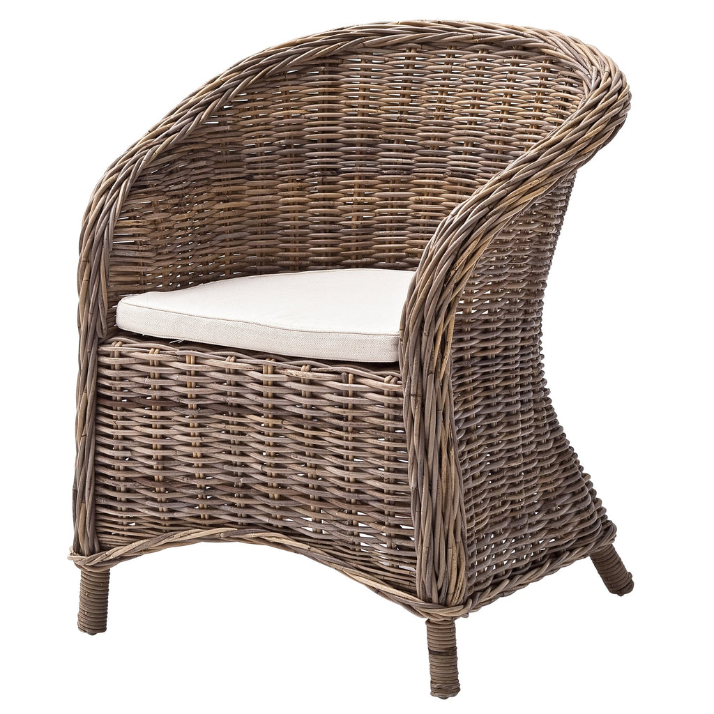 NovaSolo Wickerworks Bonsun Armchair (Set of 2) Dining Chair, Natural – view 2