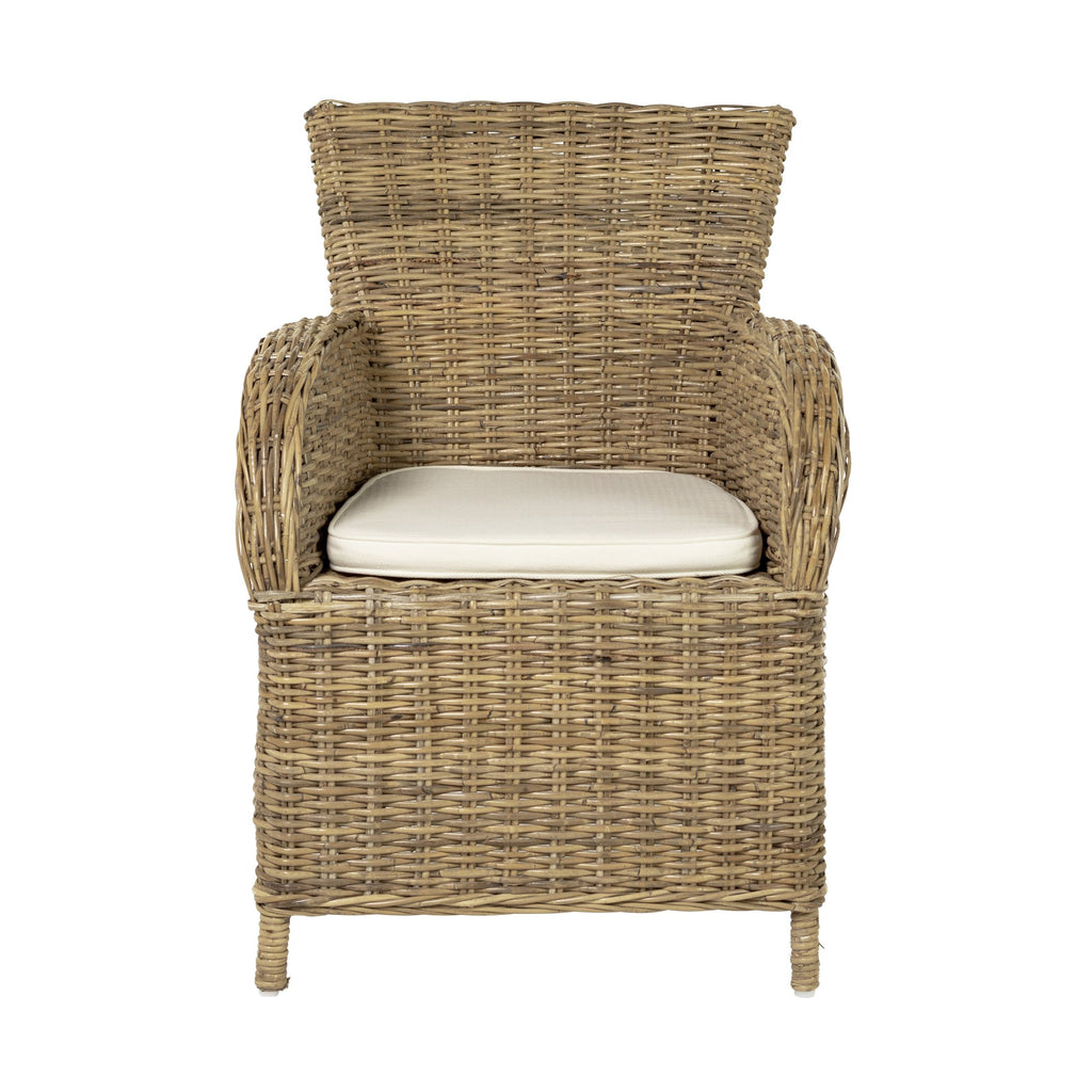 NovaSolo Wickerworks Rook Dining Chair (Set of 2), Natural