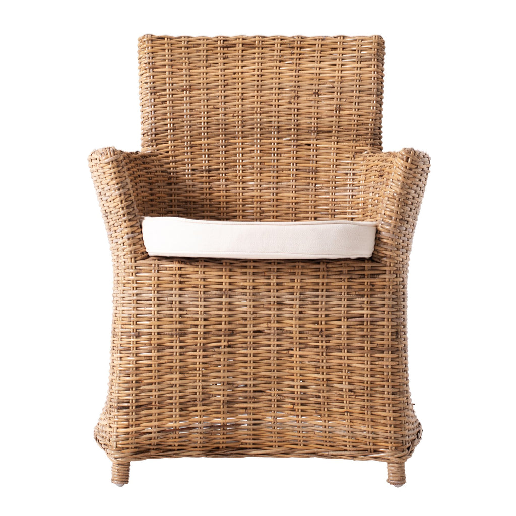 NovaSolo Wickerworks Bishop Dining Chair (Set of 2), Natural