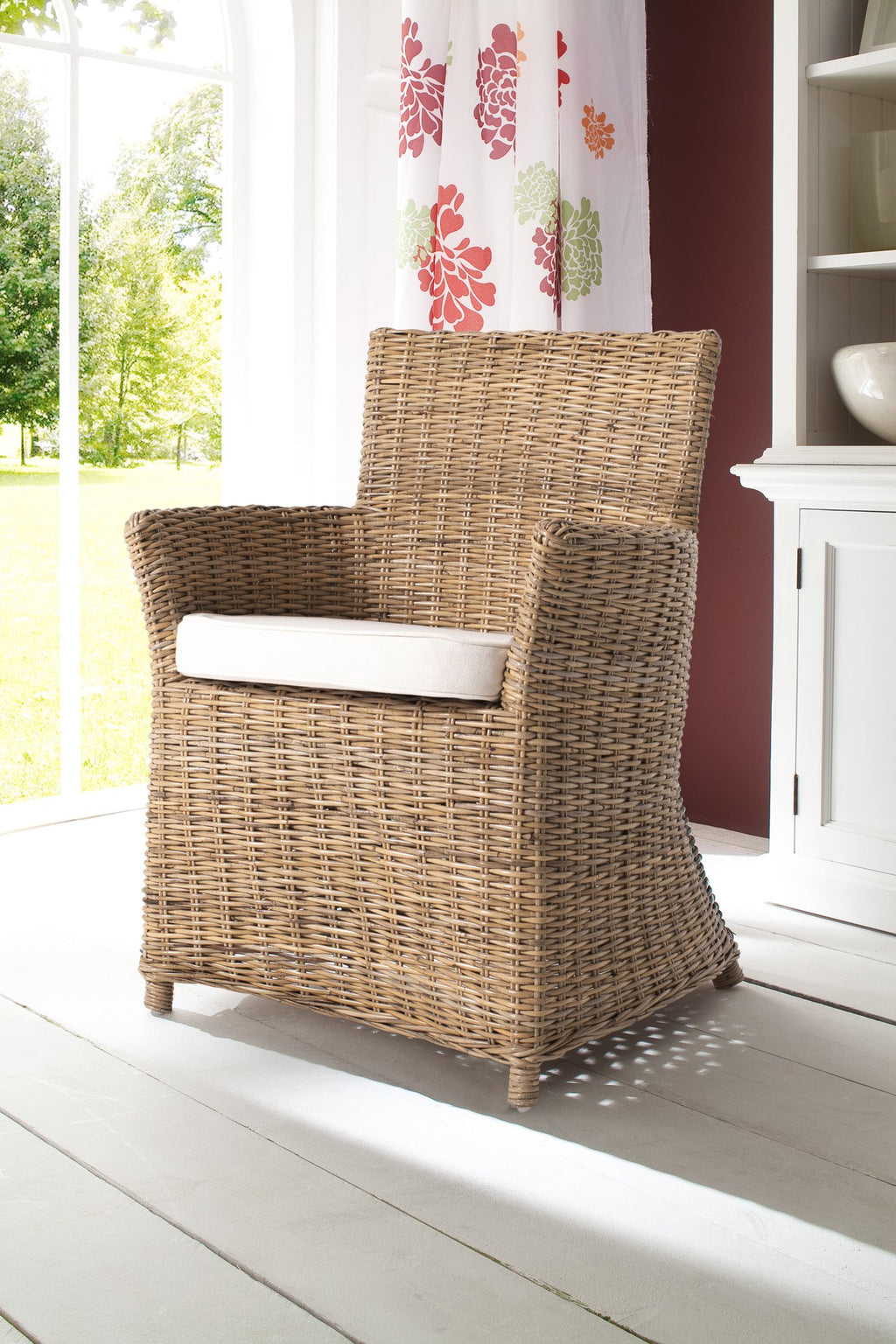 NovaSolo Wickerworks Bishop Dining Chair (Set of 2), Natural – view 10