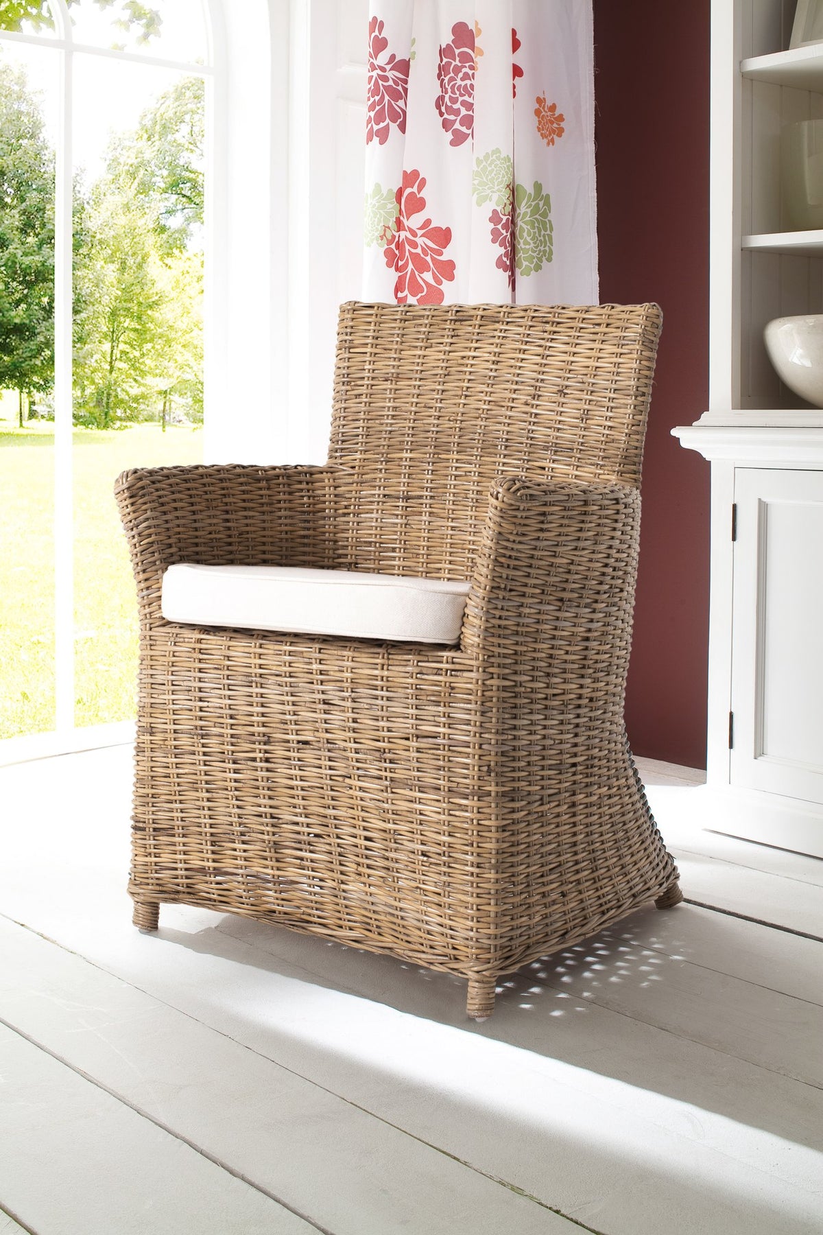 NovaSolo Wickerworks Bishop Dining Chair (Set of 2), Natural – view 10