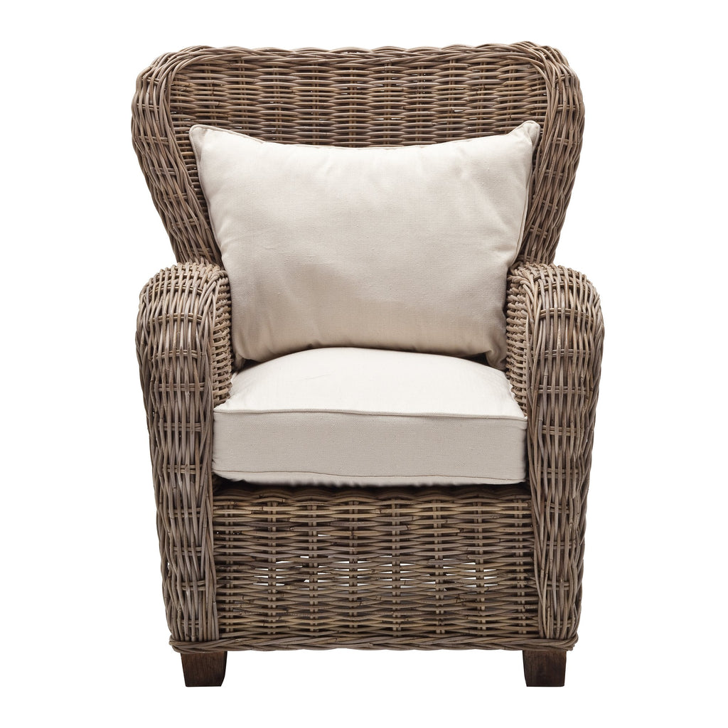 NovaSolo Wickerworks Queen Chair Dining Chair, Natural