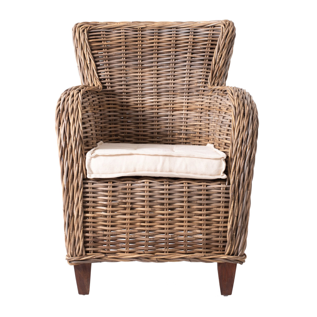 NovaSolo Wickerworks Baron Chair (Set of 2) Dining Chair, Natural