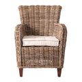 NovaSolo Wickerworks Baroness Chair (Set of 2) Dining Chair, Natural