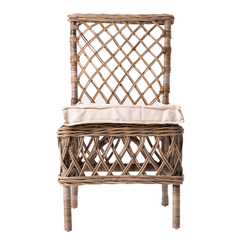 NovaSolo Wickerworks Aristocrat Side Chair (Set of 2) Dining Chair, Natural