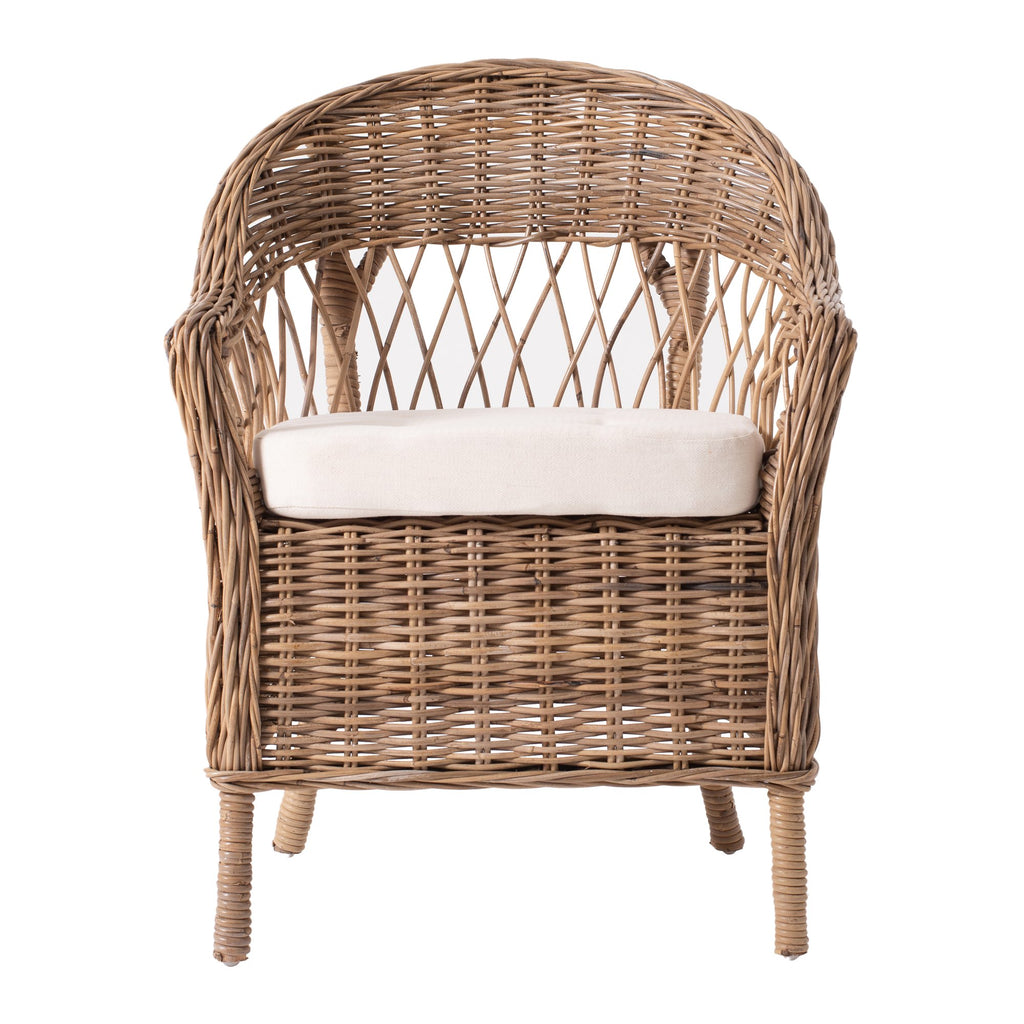NovaSolo Wickerworks Monarch Chair (Set of 2) Dining Chair, Natural