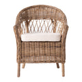 NovaSolo Wickerworks Monarch Chair (Set of 2) Dining Chair, Natural