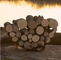 Fire Pit Art Crescent Log Rack