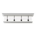 NovaSolo Halifax 4 Hook Coat Rack, Classic White