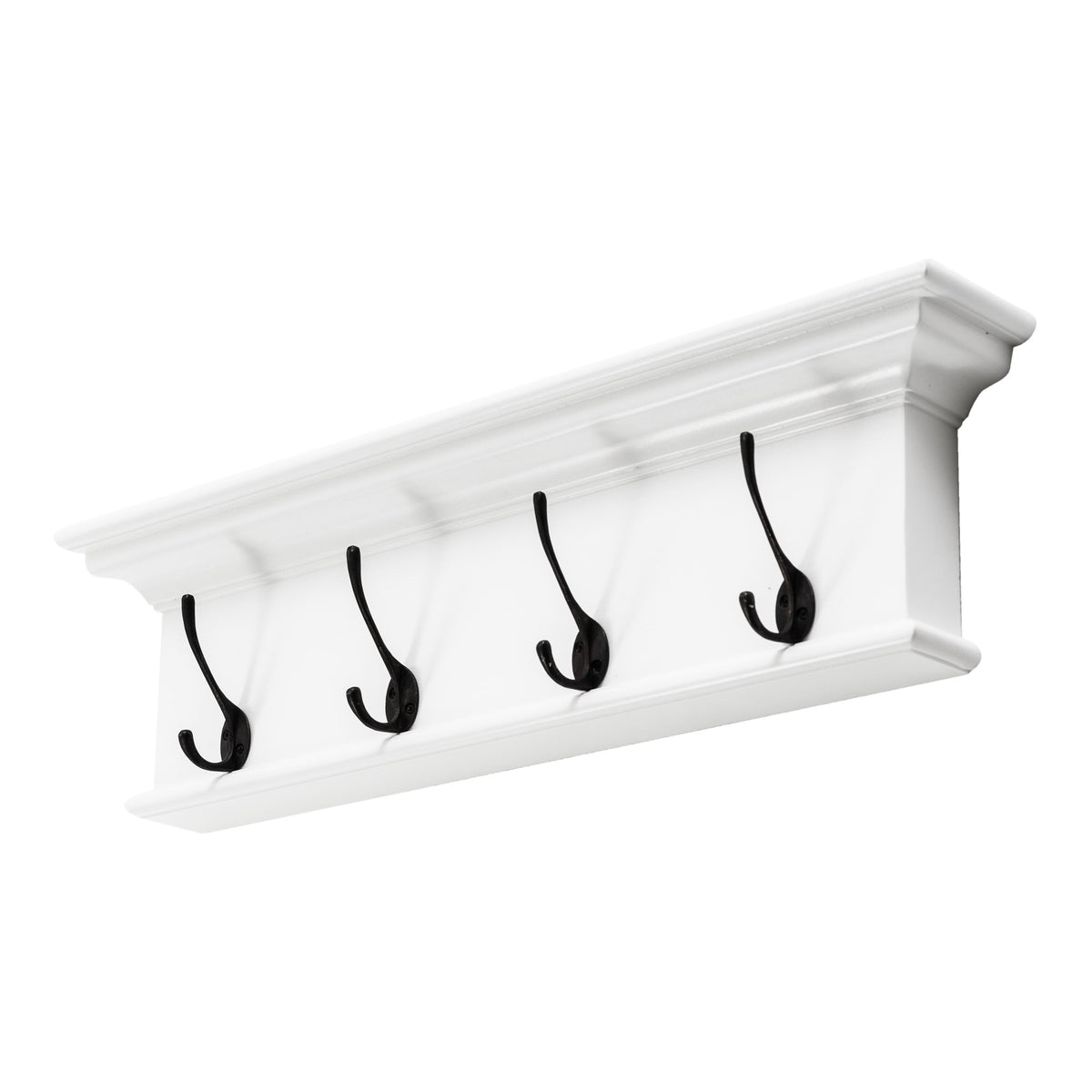 NovaSolo Halifax 4 Hook Coat Rack, Classic White – view 2