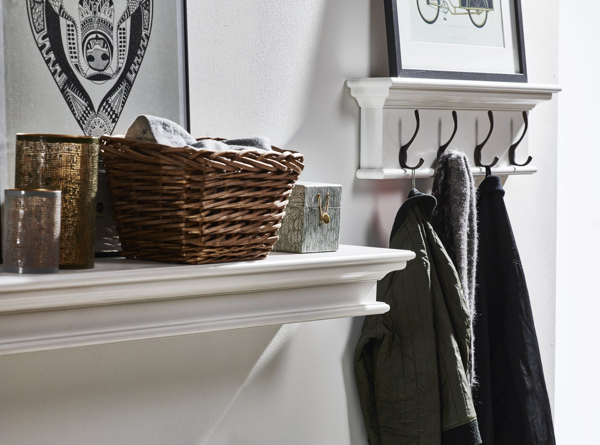 NovaSolo Halifax 4 Hook Coat Rack, Classic White – view 7