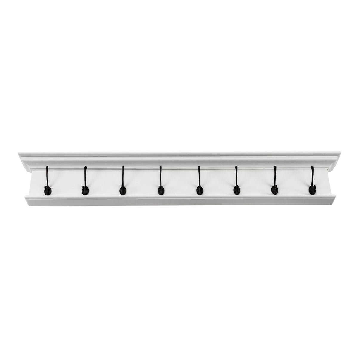 NovaSolo Halifax 8 Hook Coat Rack, Classic White