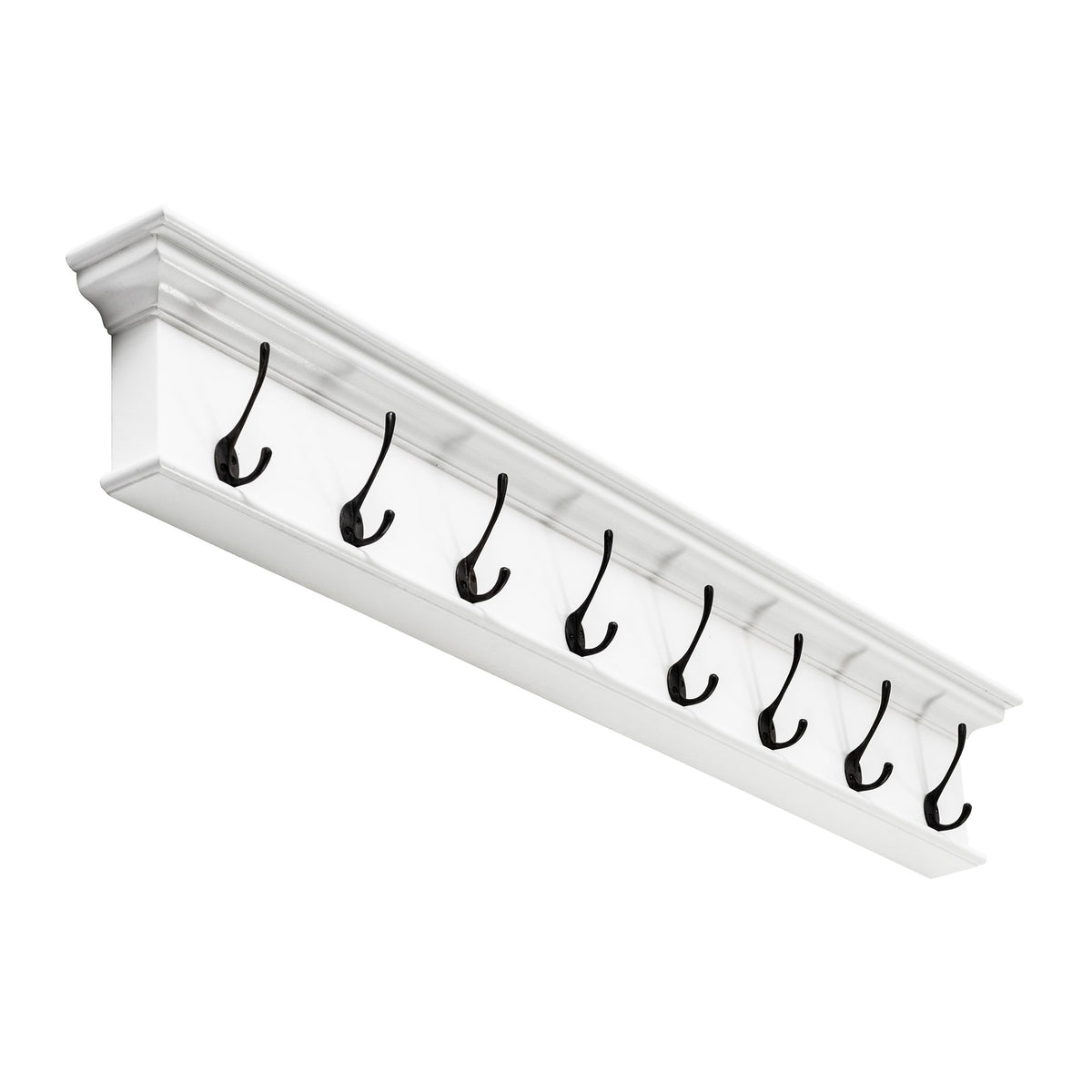 NovaSolo Halifax 8 Hook Coat Rack, Classic White – view 2