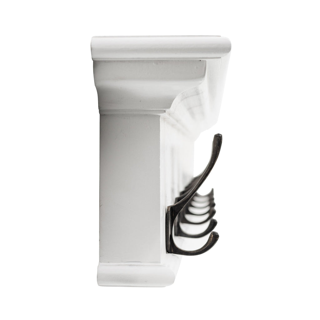 NovaSolo Halifax 8 Hook Coat Rack, Classic White – view 3