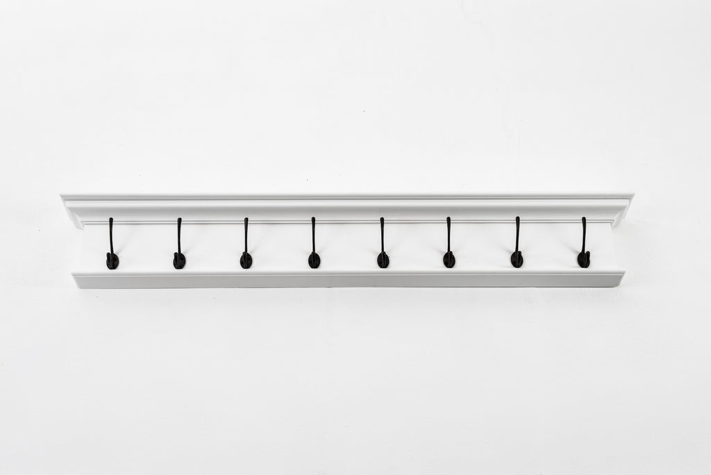 NovaSolo Halifax 8 Hook Coat Rack, Classic White – view 7