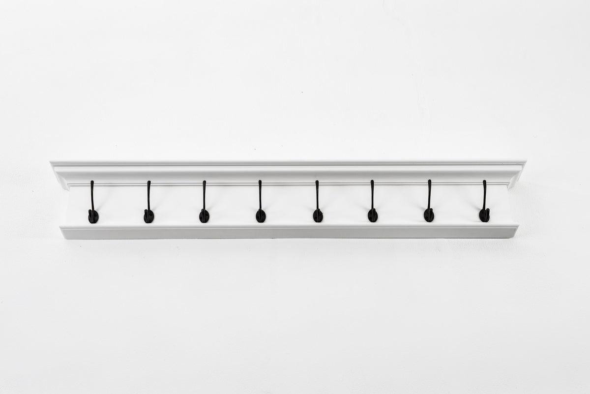 NovaSolo Halifax 8 Hook Coat Rack, Classic White – view 7