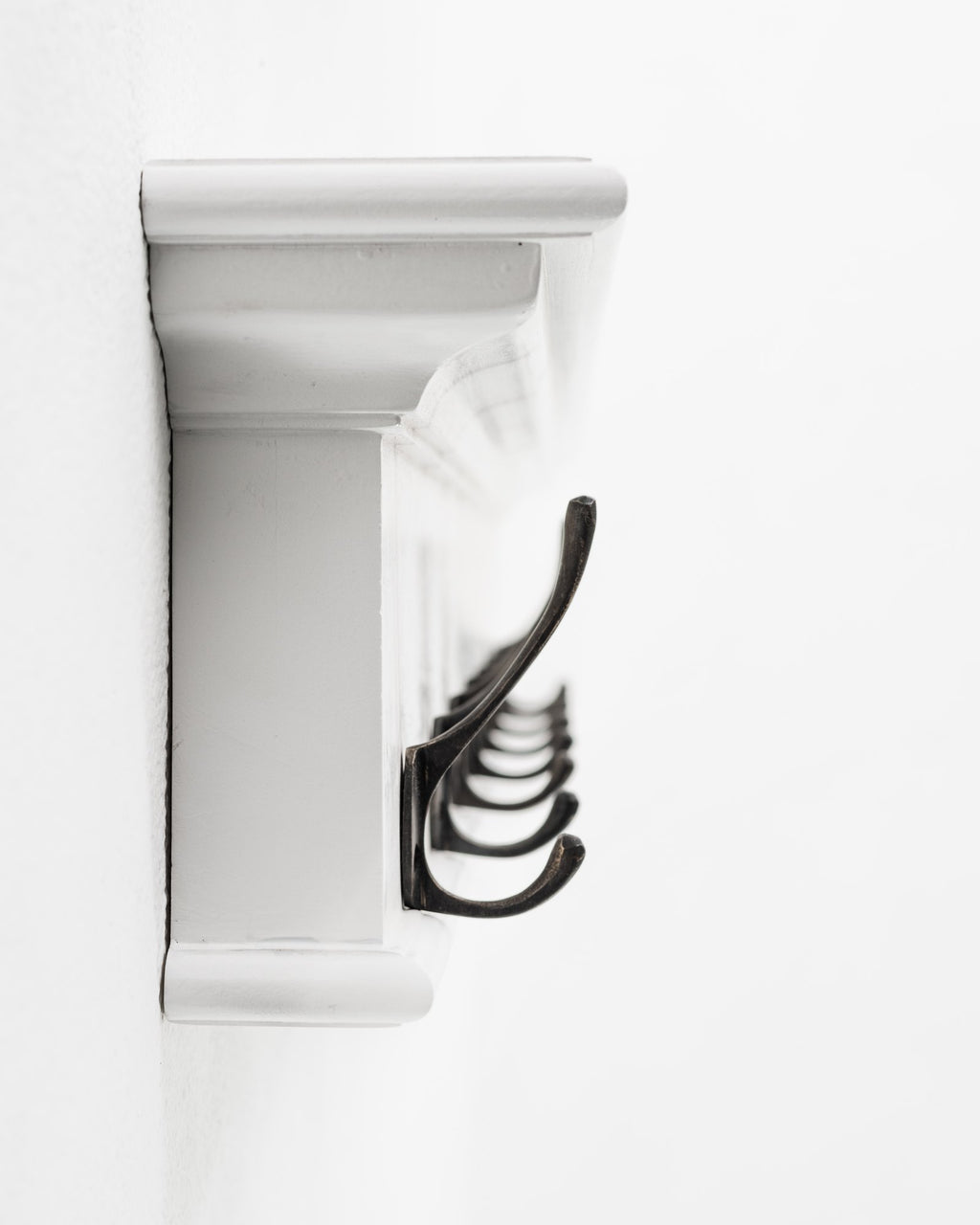 NovaSolo Halifax 8 Hook Coat Rack, Classic White – view 9