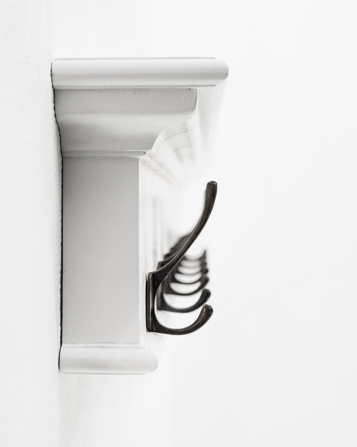 NovaSolo Halifax 8 Hook Coat Rack, Classic White – view 9