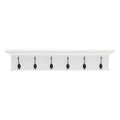 NovaSolo Halifax 6 Hook Coat Rack, Classic White