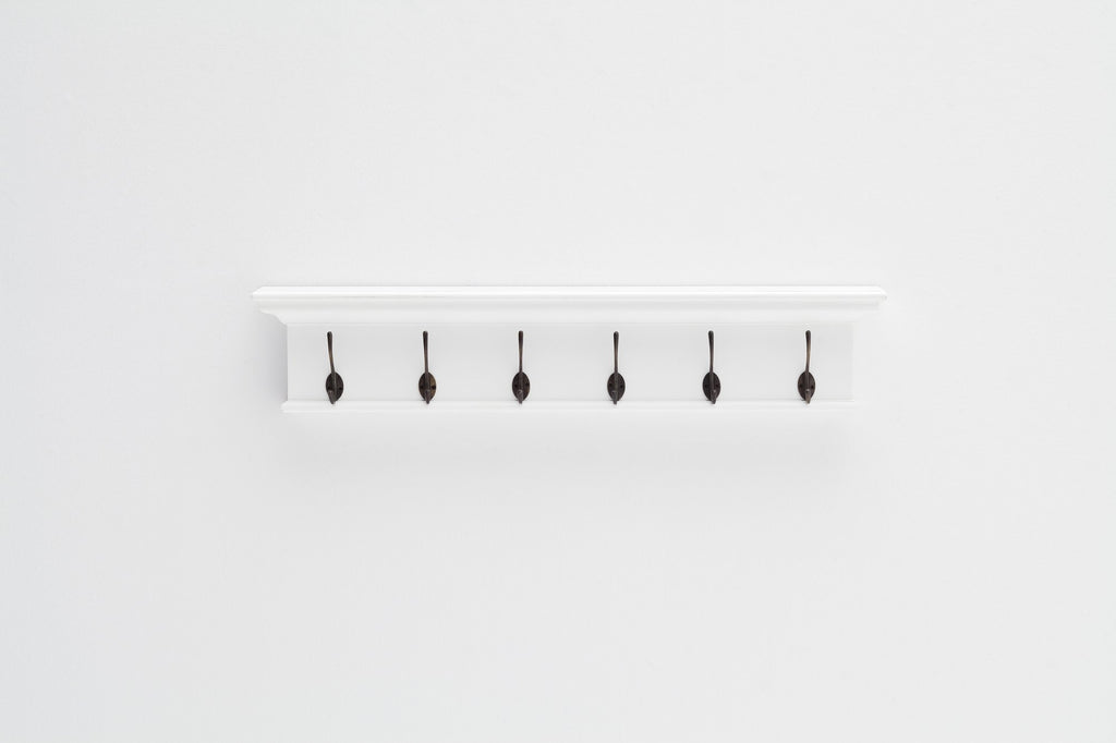 NovaSolo Halifax 6 Hook Coat Rack, Classic White – view 5