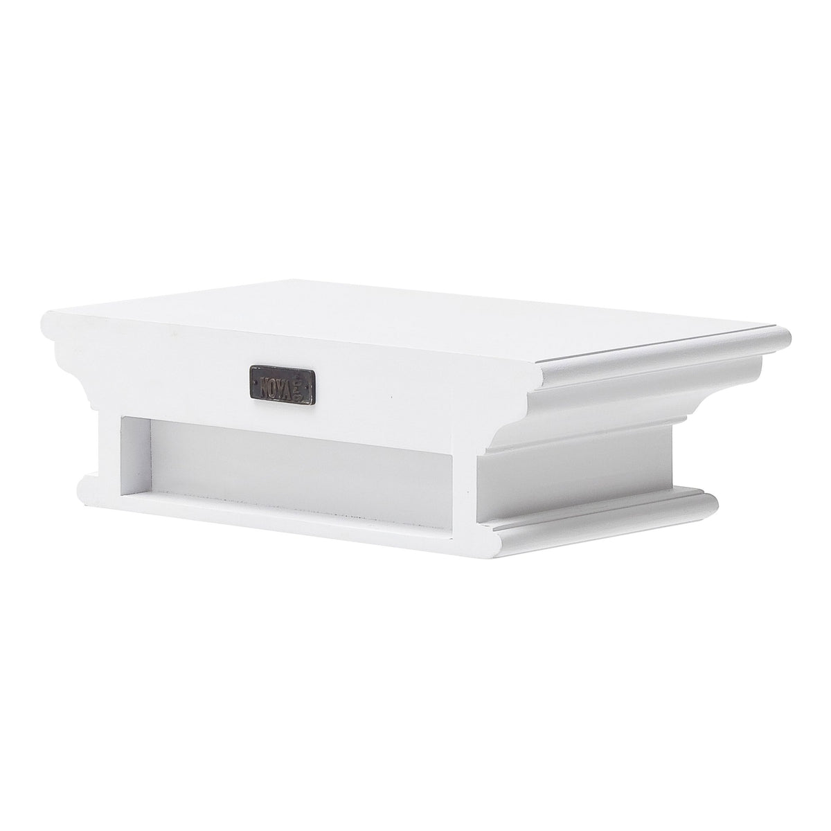 NovaSolo Halifax Floating Wall Shelf, Short, Classic White – view 3