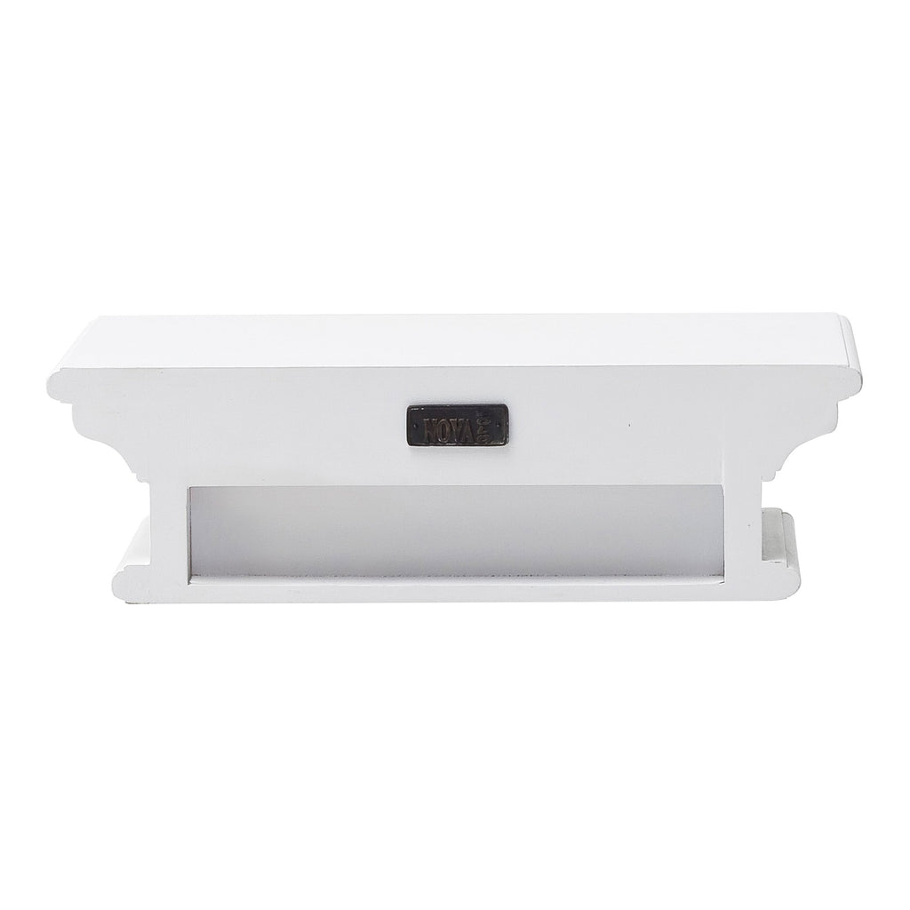 NovaSolo Halifax Floating Wall Shelf, Short, Classic White – view 4