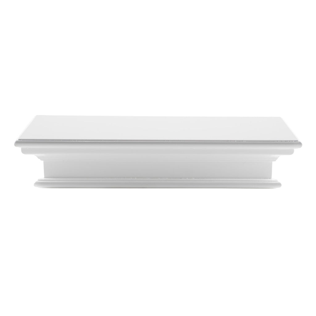 NovaSolo Halifax Floating Wall Shelf, Medium, Classic White