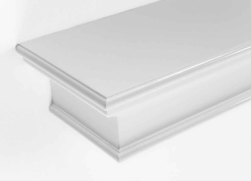 NovaSolo Halifax Floating Wall Shelf, Medium, Classic White – view 9