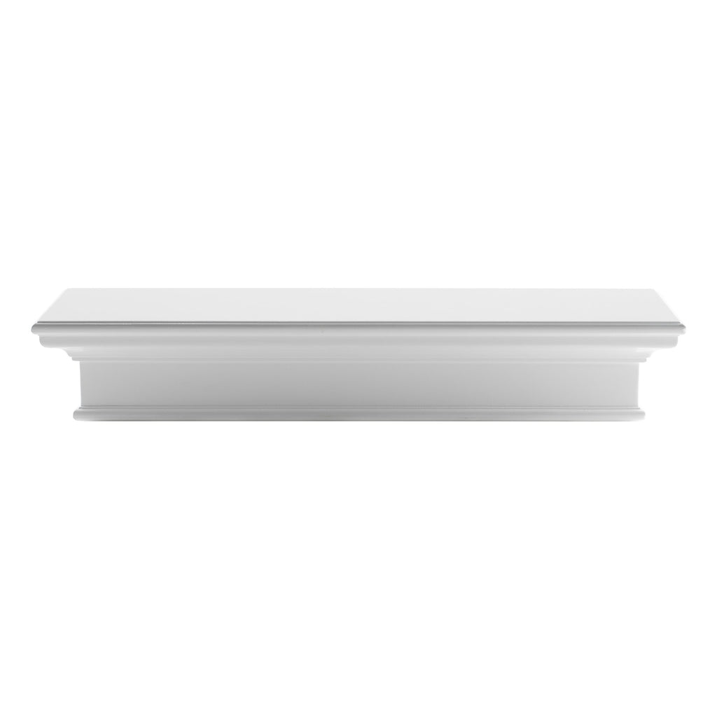 NovaSolo Halifax Floating Wall Shelf, Long, Classic White