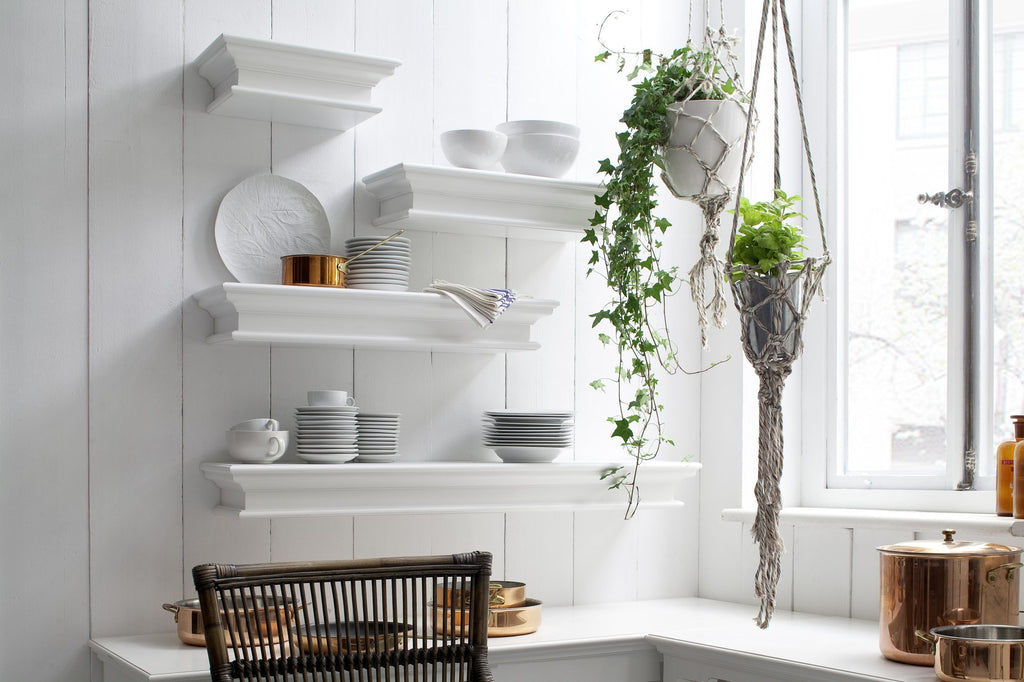 NovaSolo Halifax Floating Wall Shelf, Long, Classic White – view 8