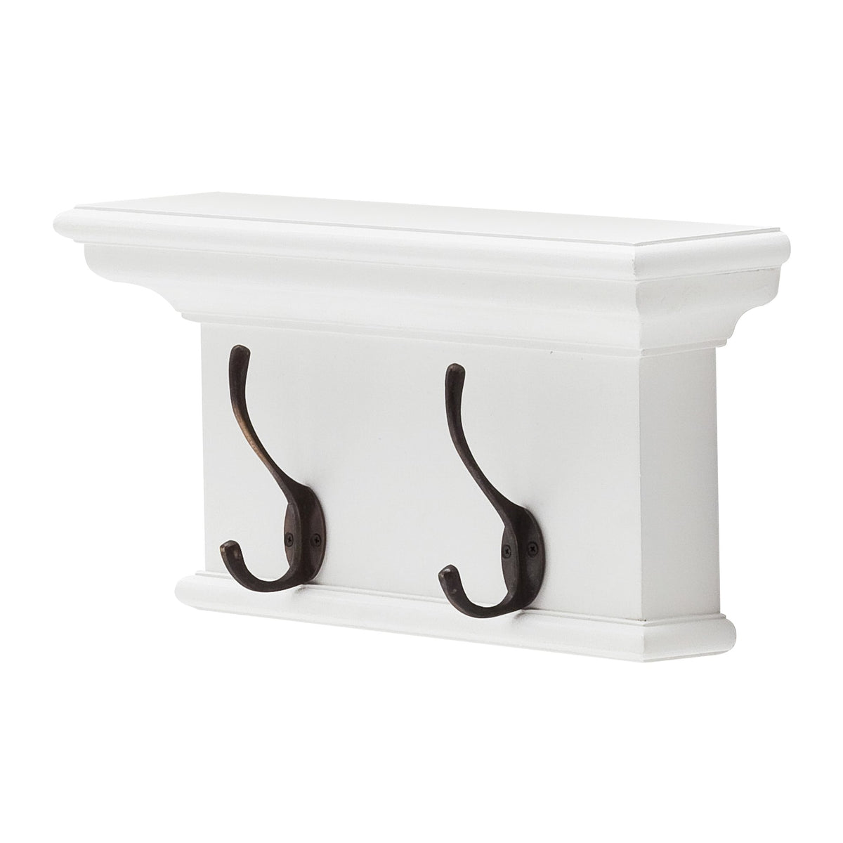 NovaSolo Halifax 2 Hook Coat Rack, Classic White – view 2