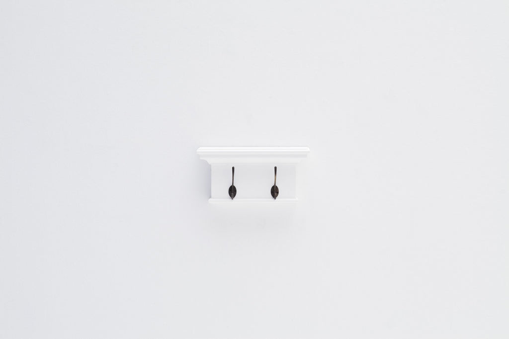 NovaSolo Halifax 2 Hook Coat Rack, Classic White – view 5