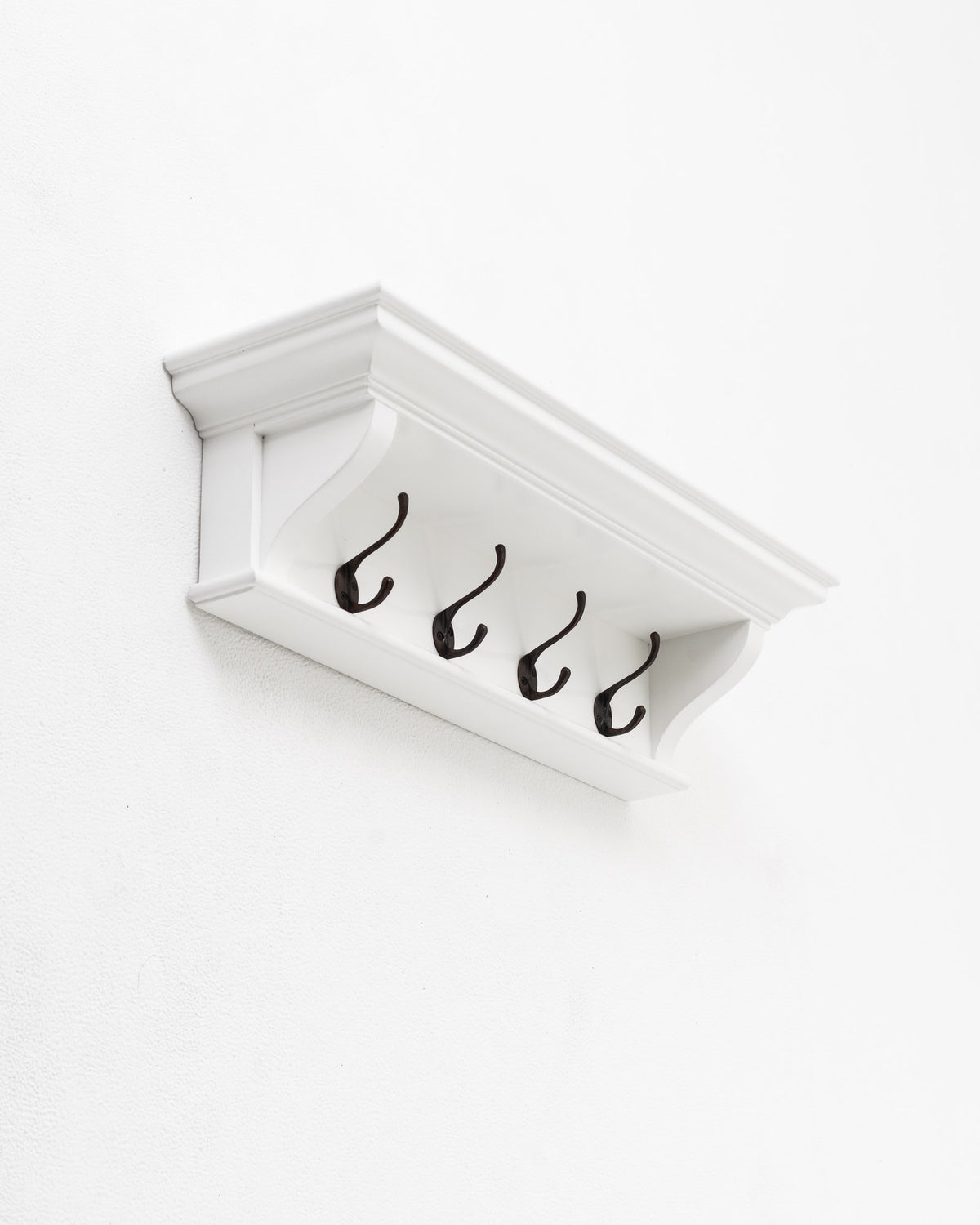 NovaSolo Halifax 4 Hook Coat Rack 70cm, Classic White – view 10