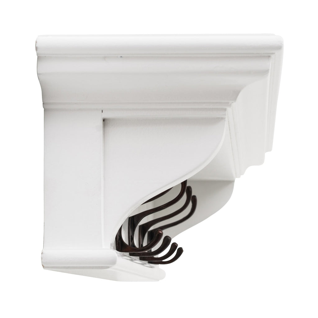 NovaSolo Halifax 4 Hook Coat Rack 70cm, Classic White – view 3