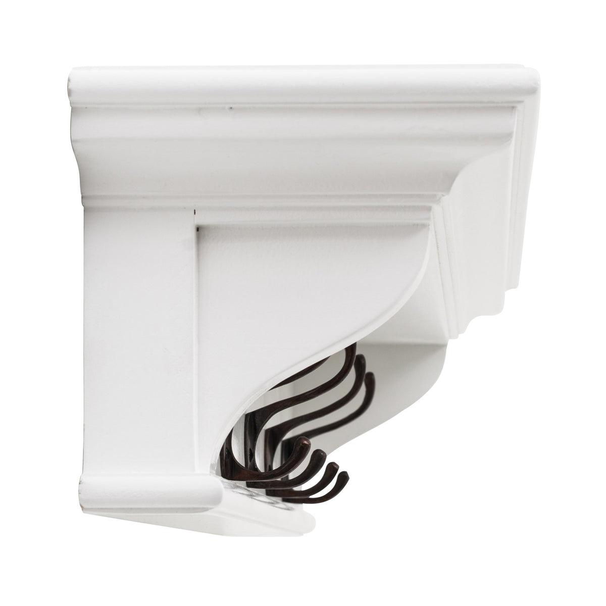 NovaSolo Halifax 4 Hook Coat Rack 70cm, Classic White – view 3