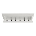 NovaSolo Halifax 6 Hook Coat Rack 100cm, Classic White
