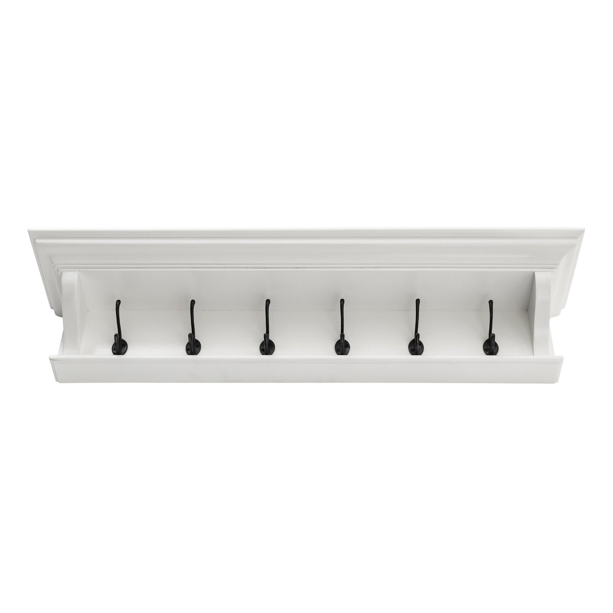 NovaSolo Halifax 6 Hook Coat Rack 100cm, Classic White