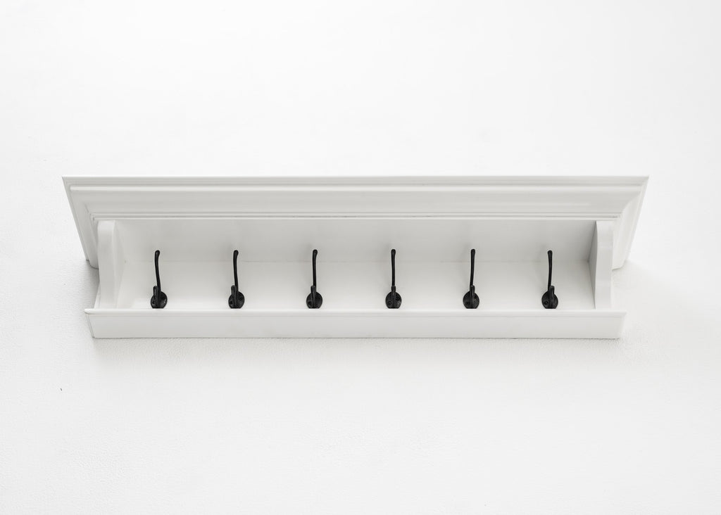 NovaSolo Halifax 6 Hook Coat Rack 100cm, Classic White – view 10
